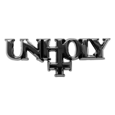 Unholy Text Enamel Pin